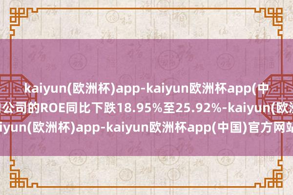 kaiyun(欧洲杯)app-kaiyun欧洲杯app(中国)官方网站-登录入口公司的ROE同比下跌18.95%至25.92%-kaiyun(欧洲杯)app-kaiyun欧洲杯app(中国)官方网站-登录入口